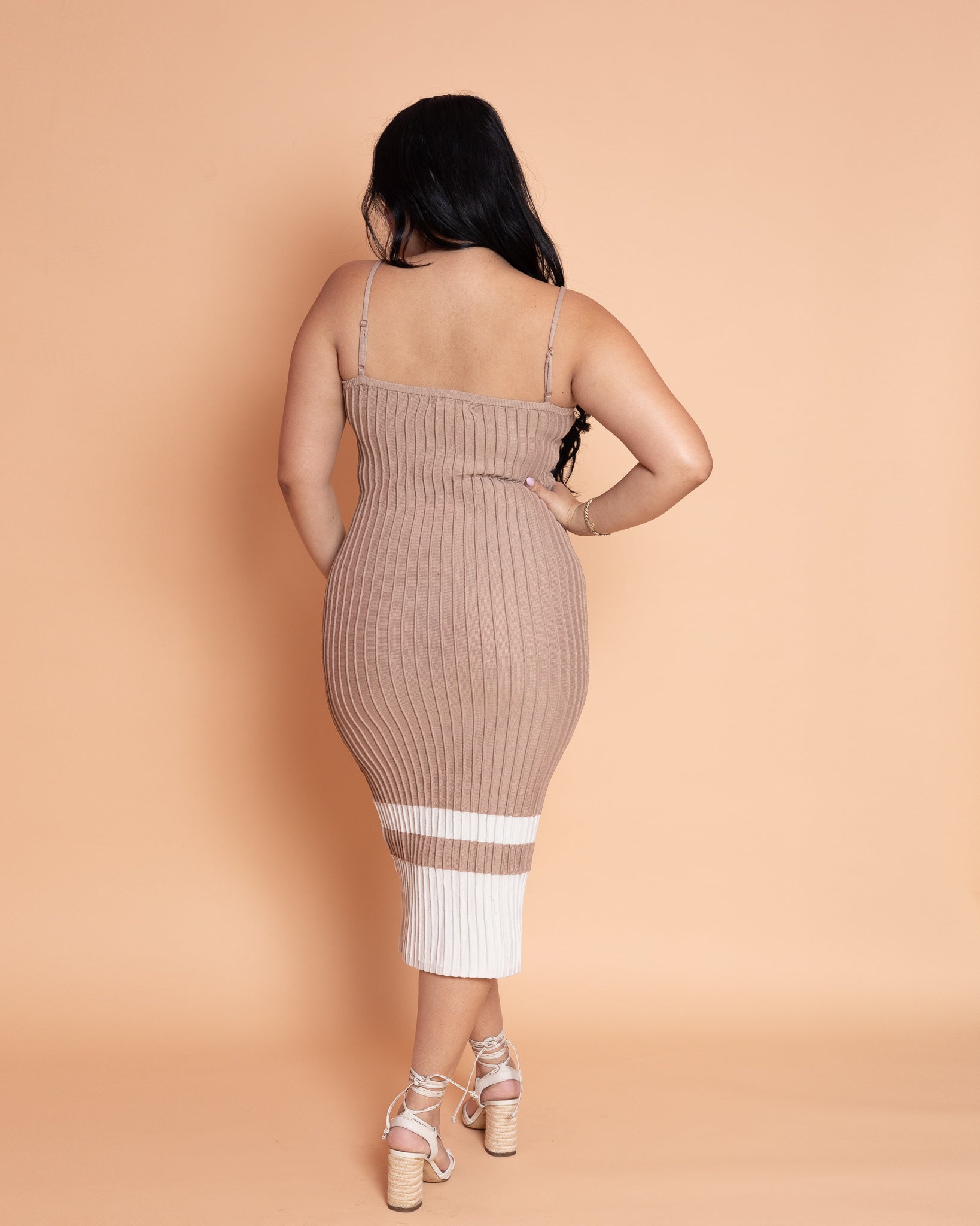 Meli Ribbed Midi ( Camel )