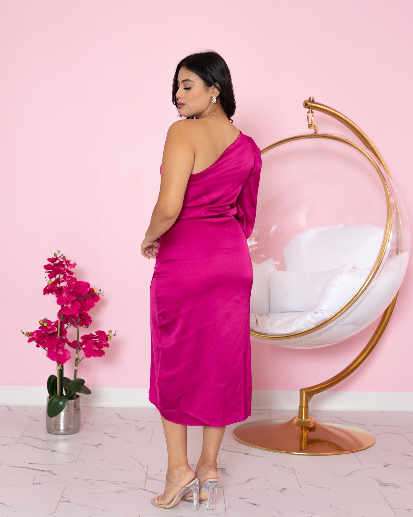 Griselda Dress ( Magenta)