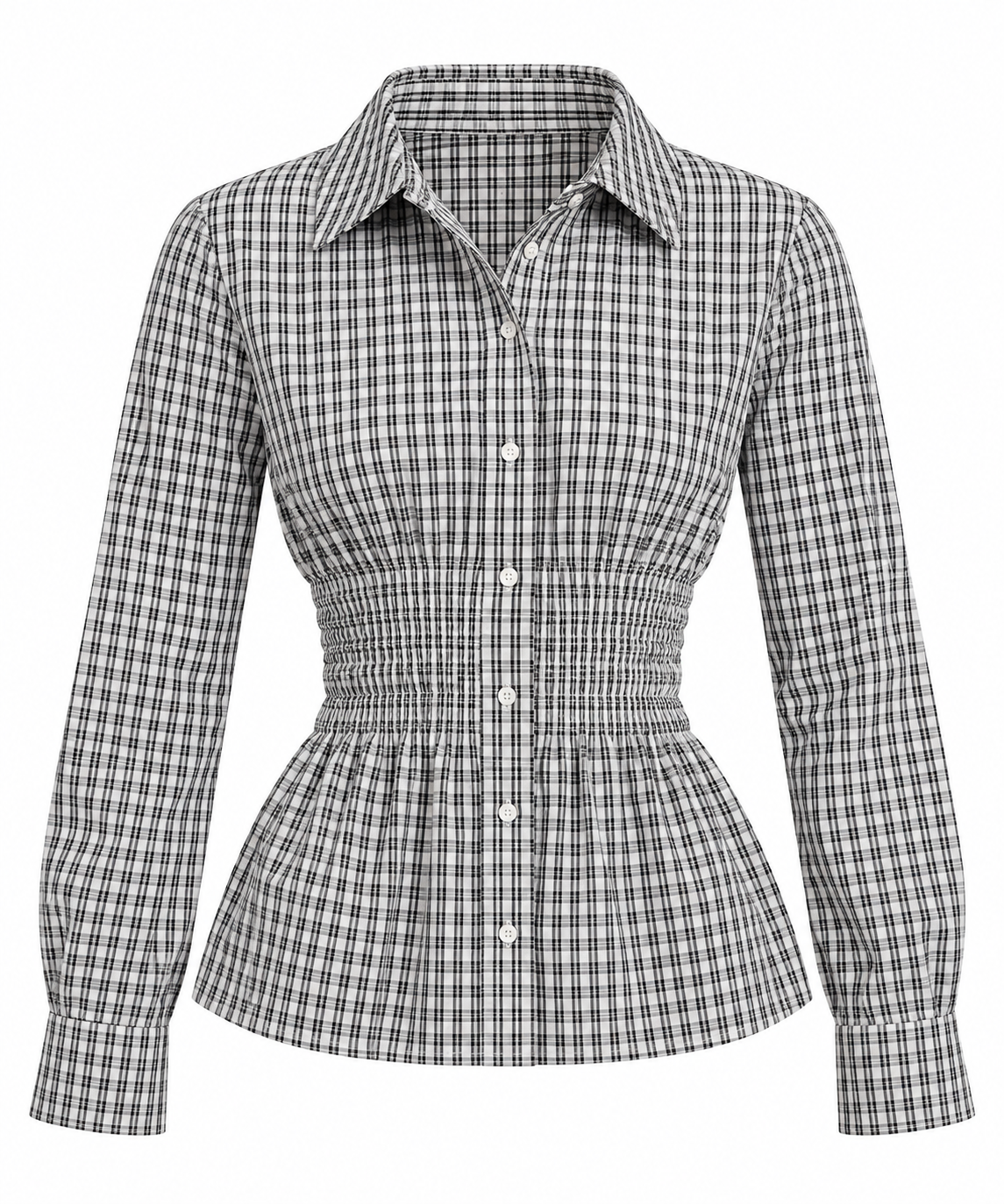 Plaid Collared Top