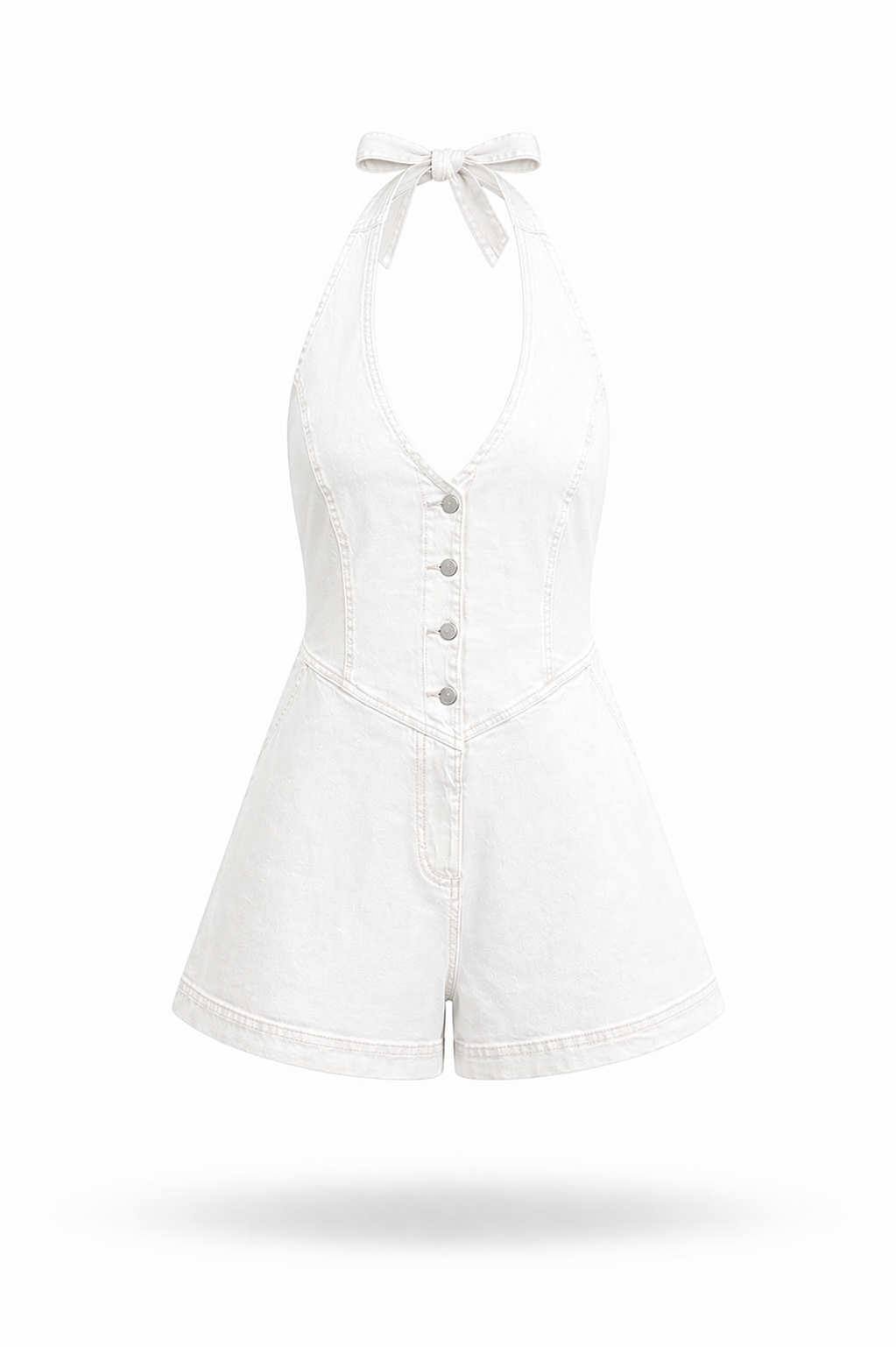 Abilene Romper in White