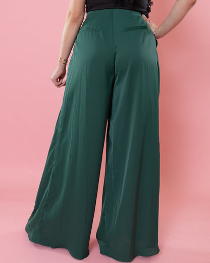 Green Wide Pants