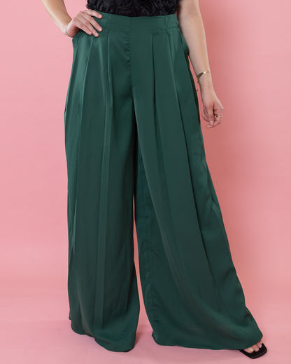 Green Wide Pants