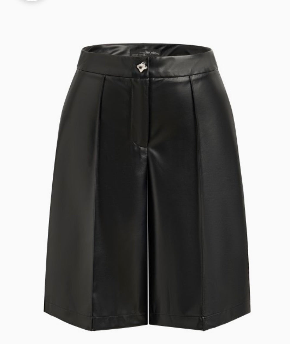Leather Bermuda Shorts