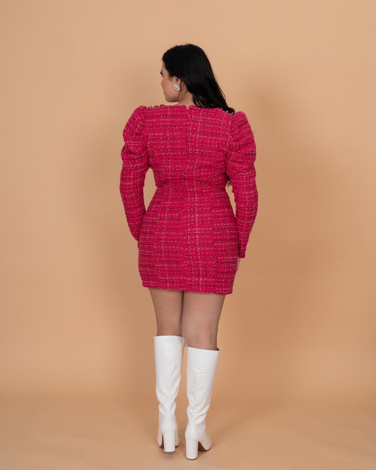 Pink Tweed Dress