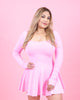 Pink Long-sleeve Dress