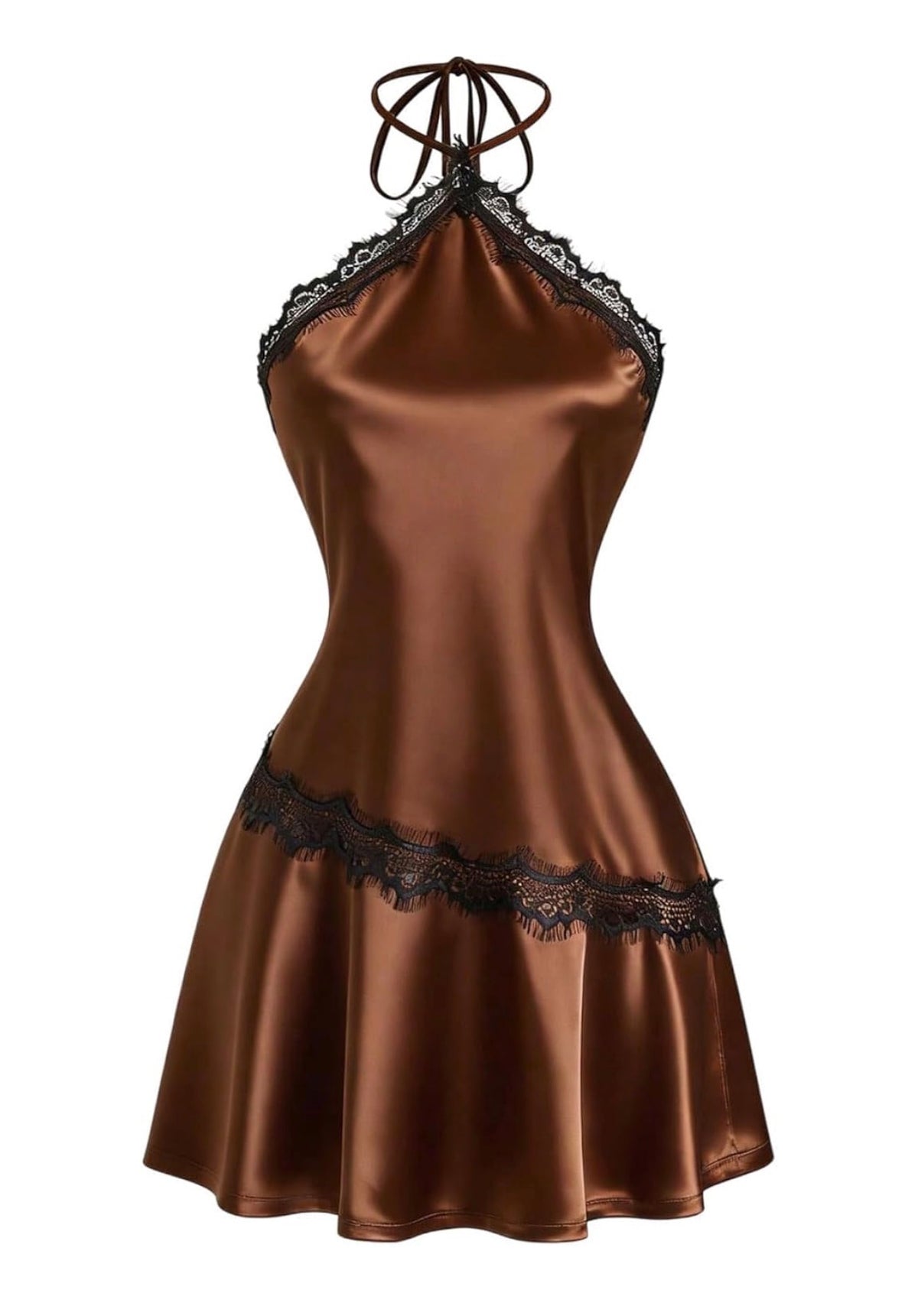 Satin Brown Dress