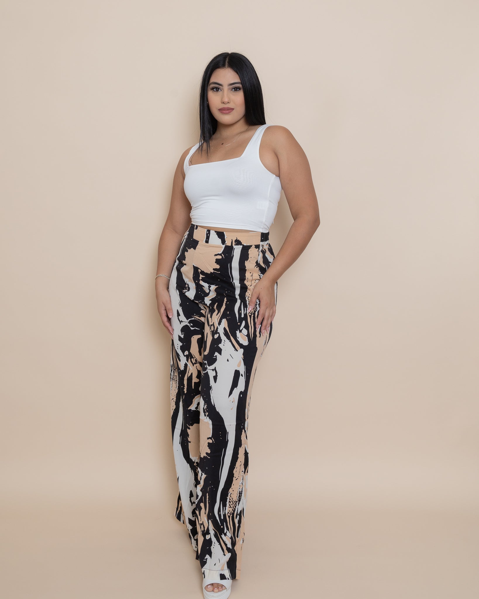 Taupe Multi Fashion Pant