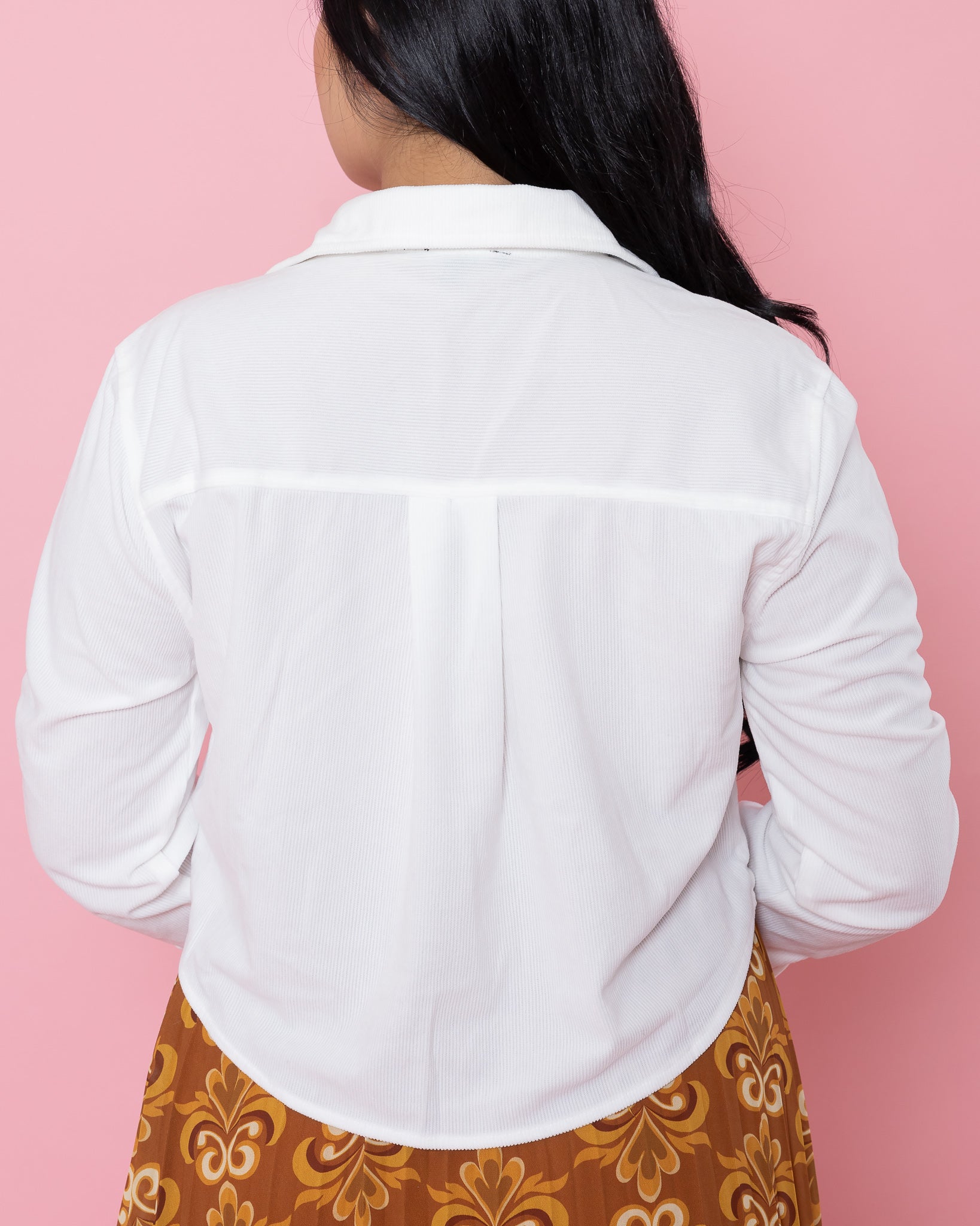 Ivanna Corduroy Top (White)