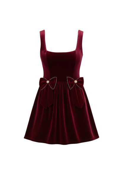 Velvet Dress (Burgundy)