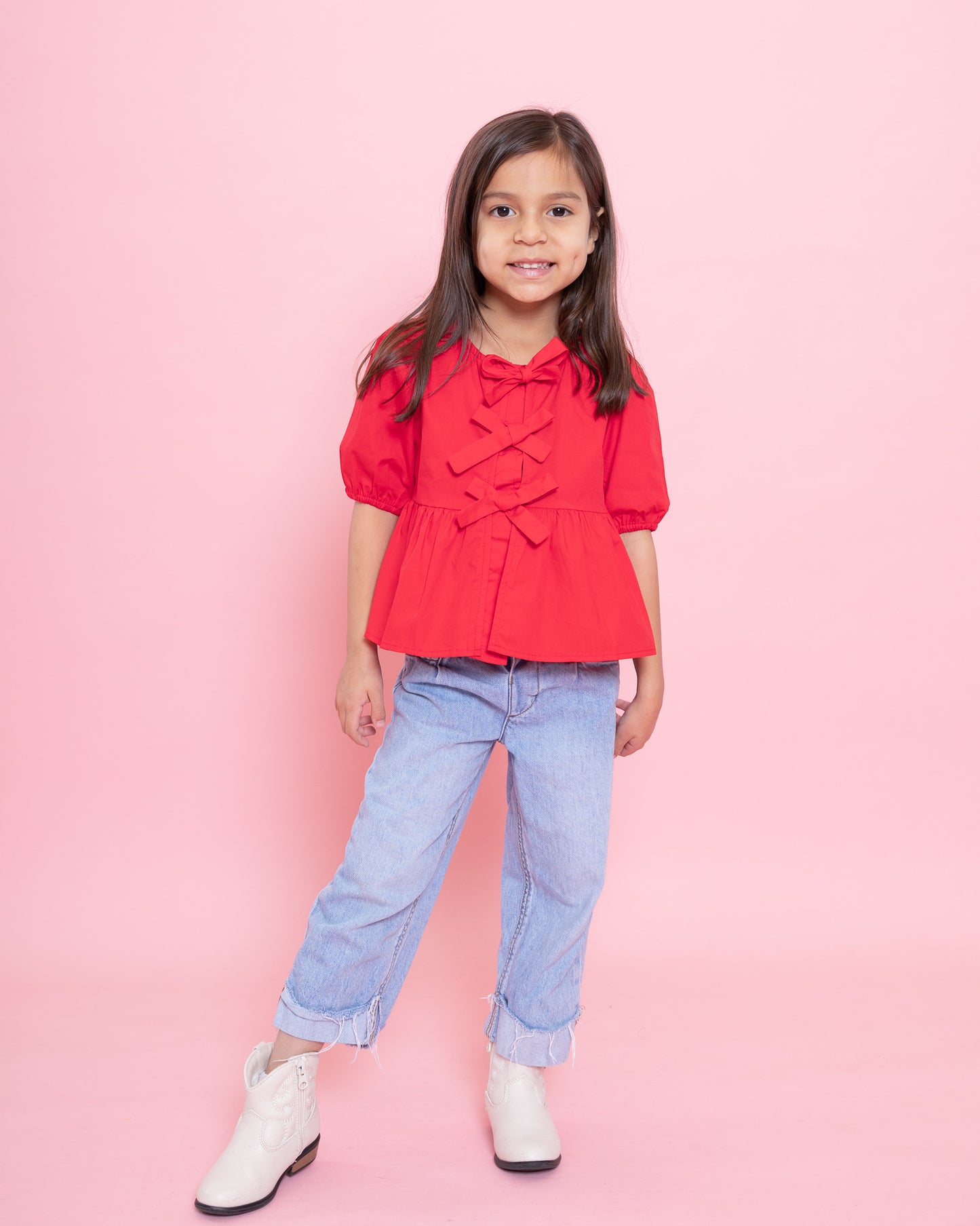 Lisa Bow Top (Red)