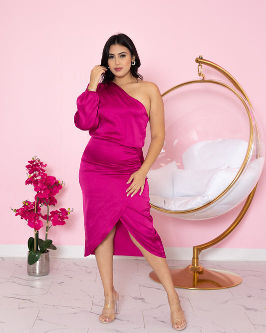 Griselda Dress ( Magenta)