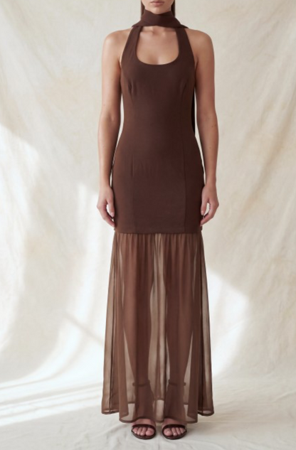 Elodie Brown Dress