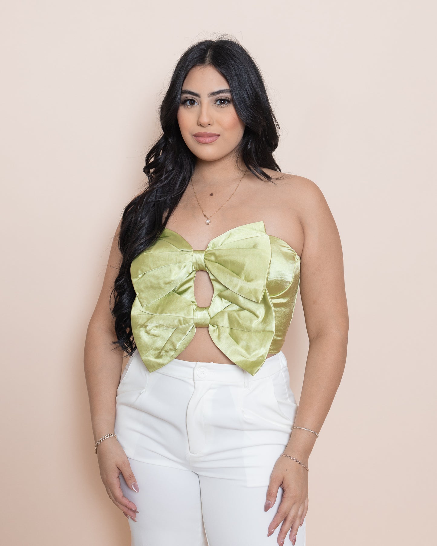 Double Bow Top Green