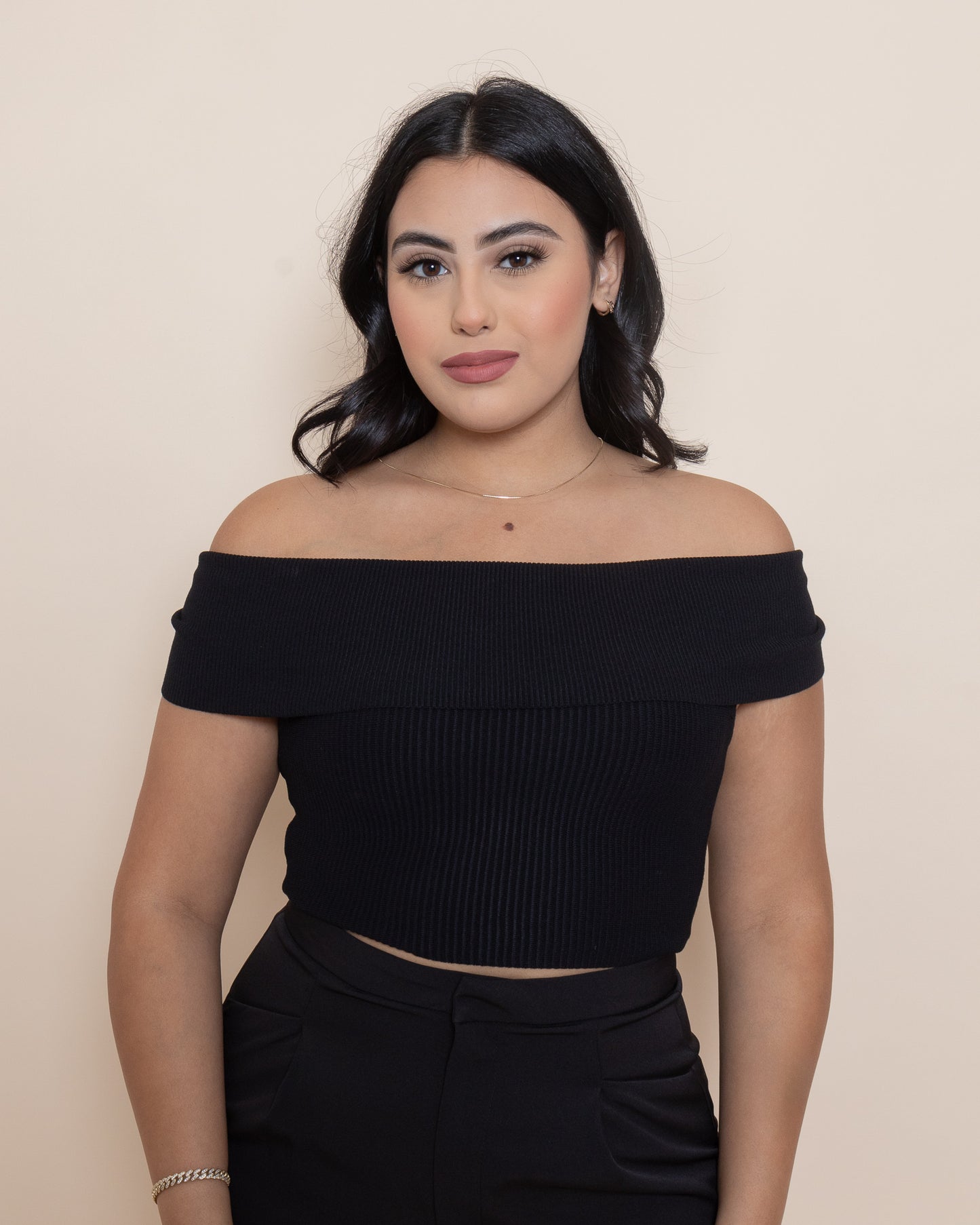 Jane Off Shoulder Top Black