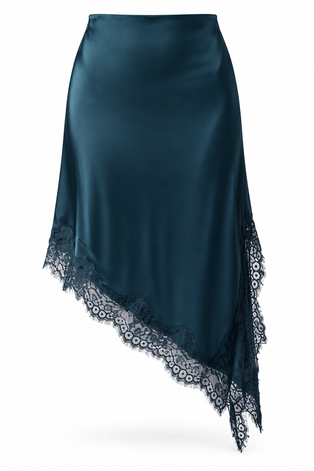 Lace satin skirt