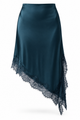 Lace satin skirt