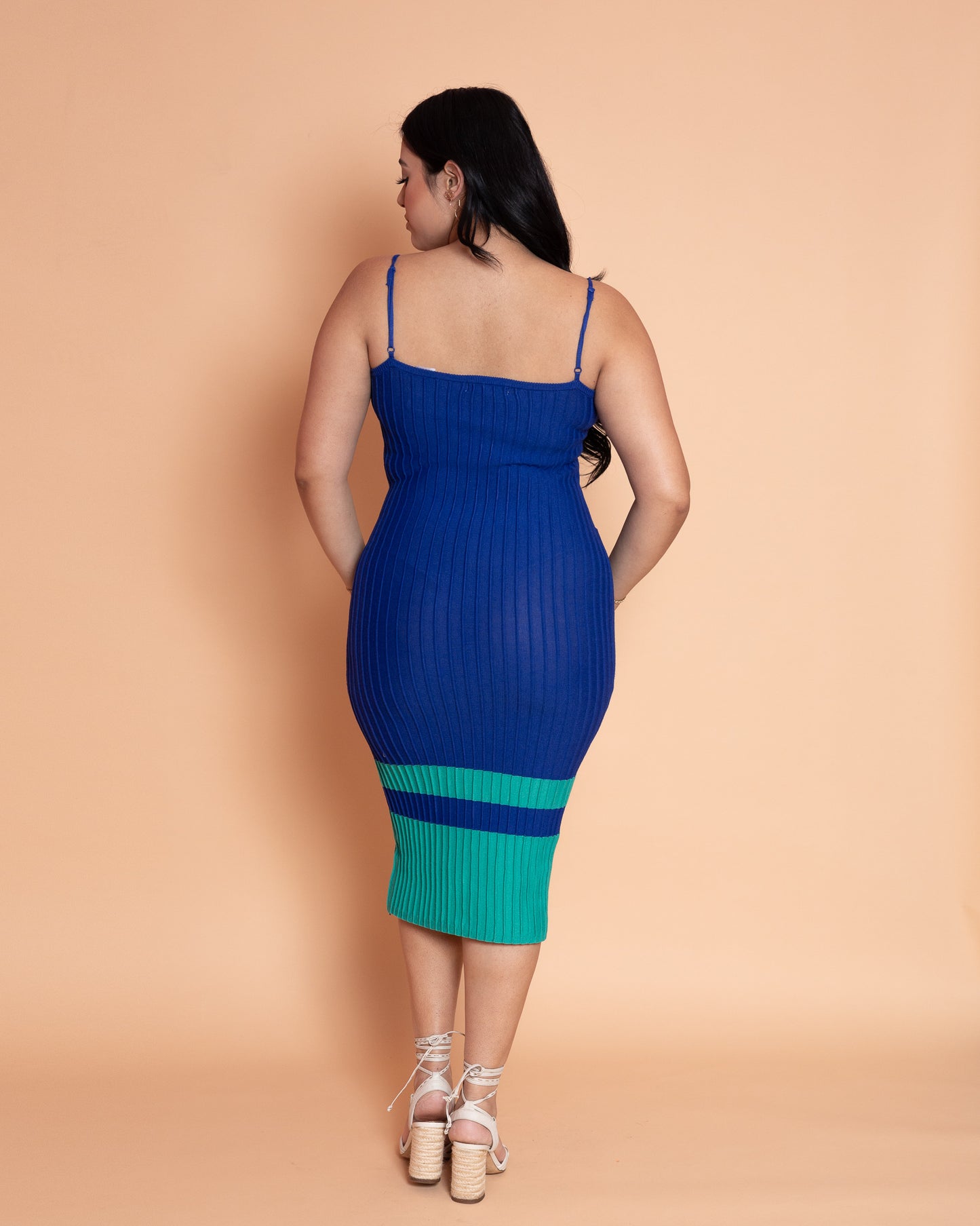 Meli Ribbed Midi ( Blue)