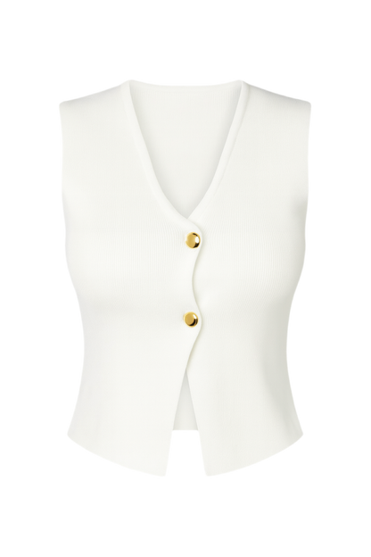 Ivy Vest Top (White)