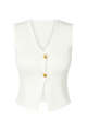 Ivy Vest Top (White)