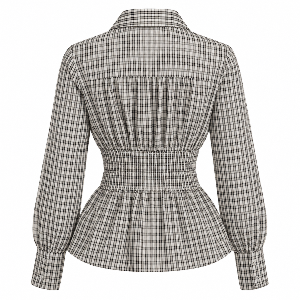 Plaid Collared Top