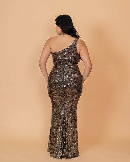 Sequin Dress Black/Gold