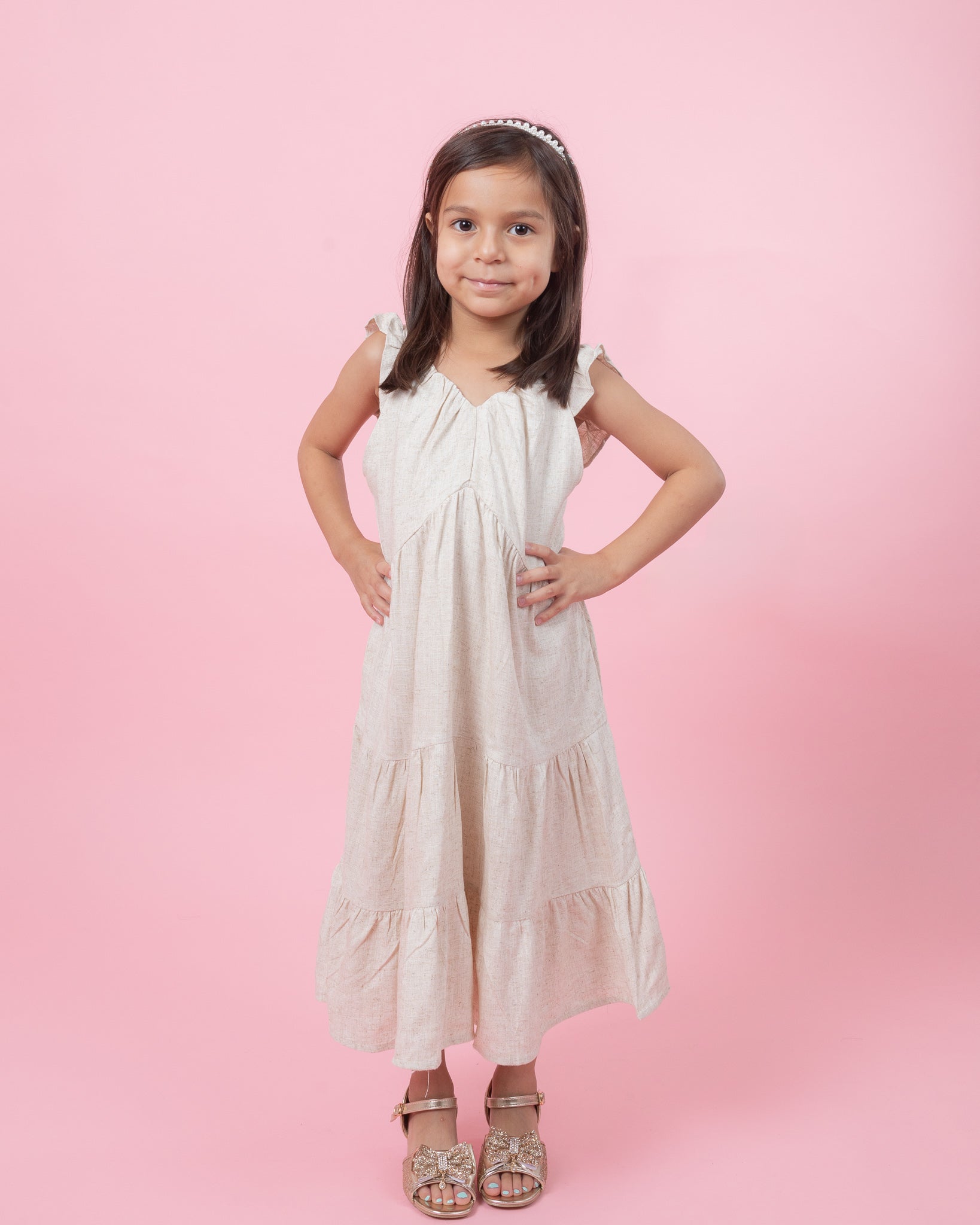 Meghan Linen Dress (Girls)