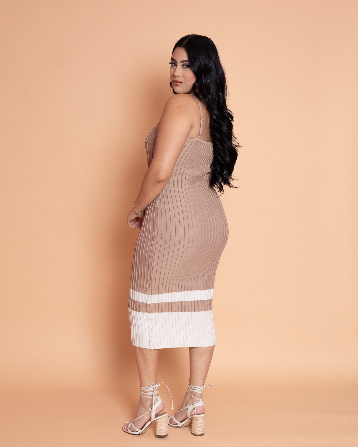 Meli Ribbed Midi ( Camel )