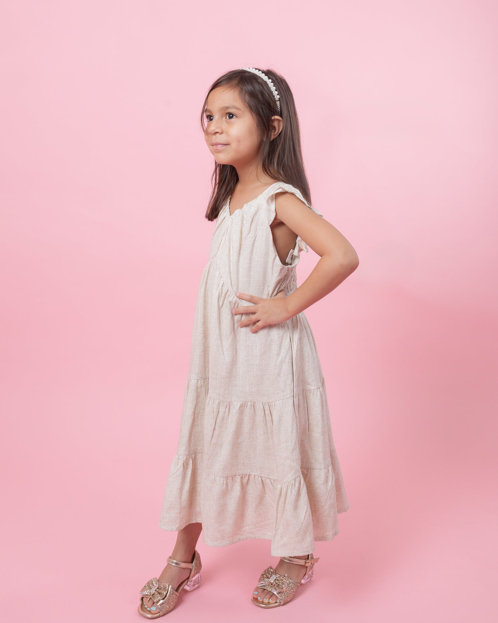 Meghan Linen Dress (Girls)