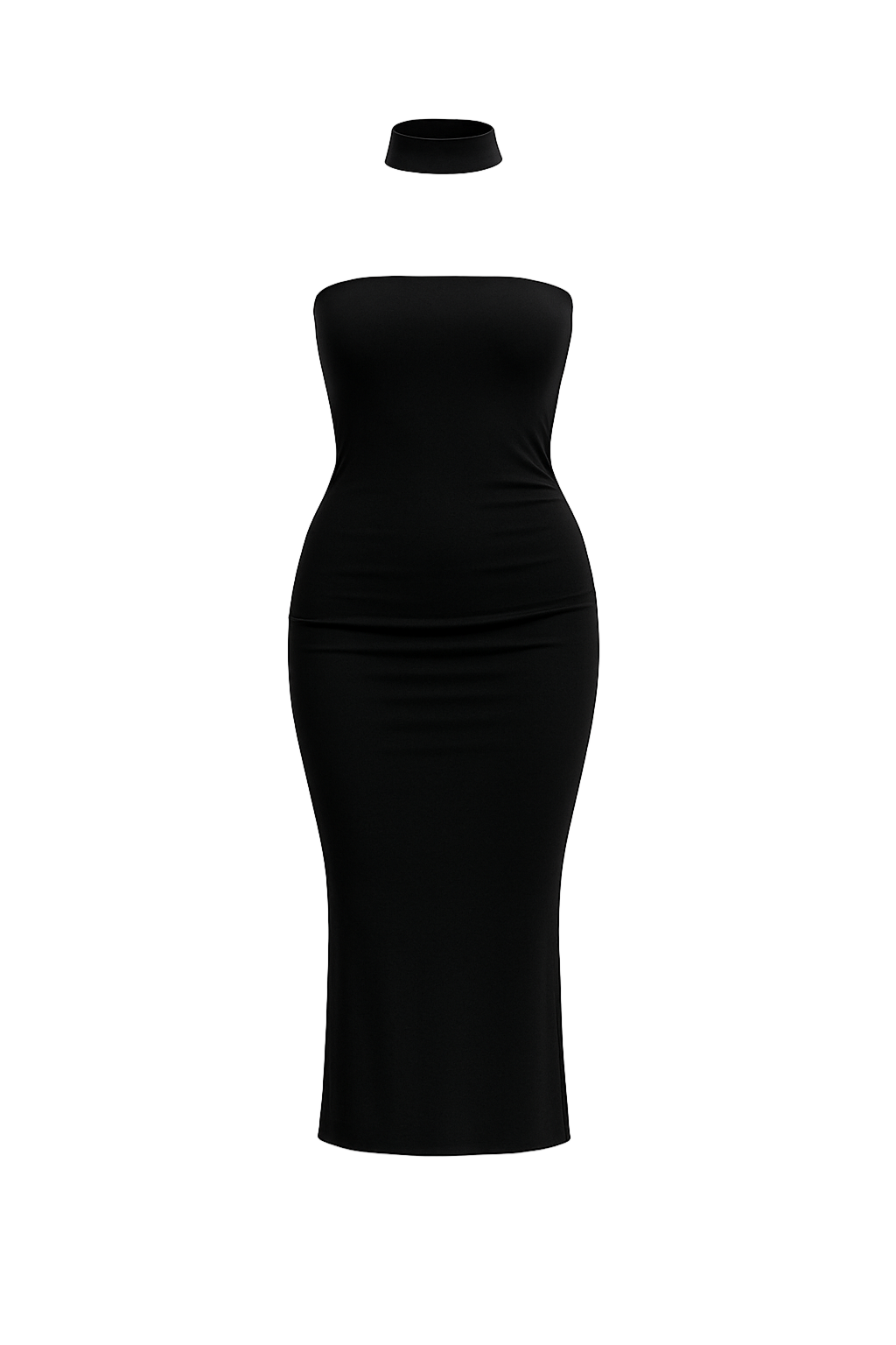 The black midi dress