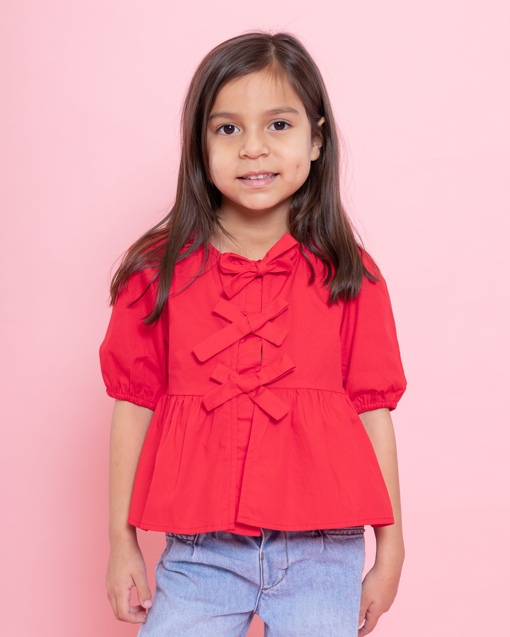 Lisa Bow Top (Red)