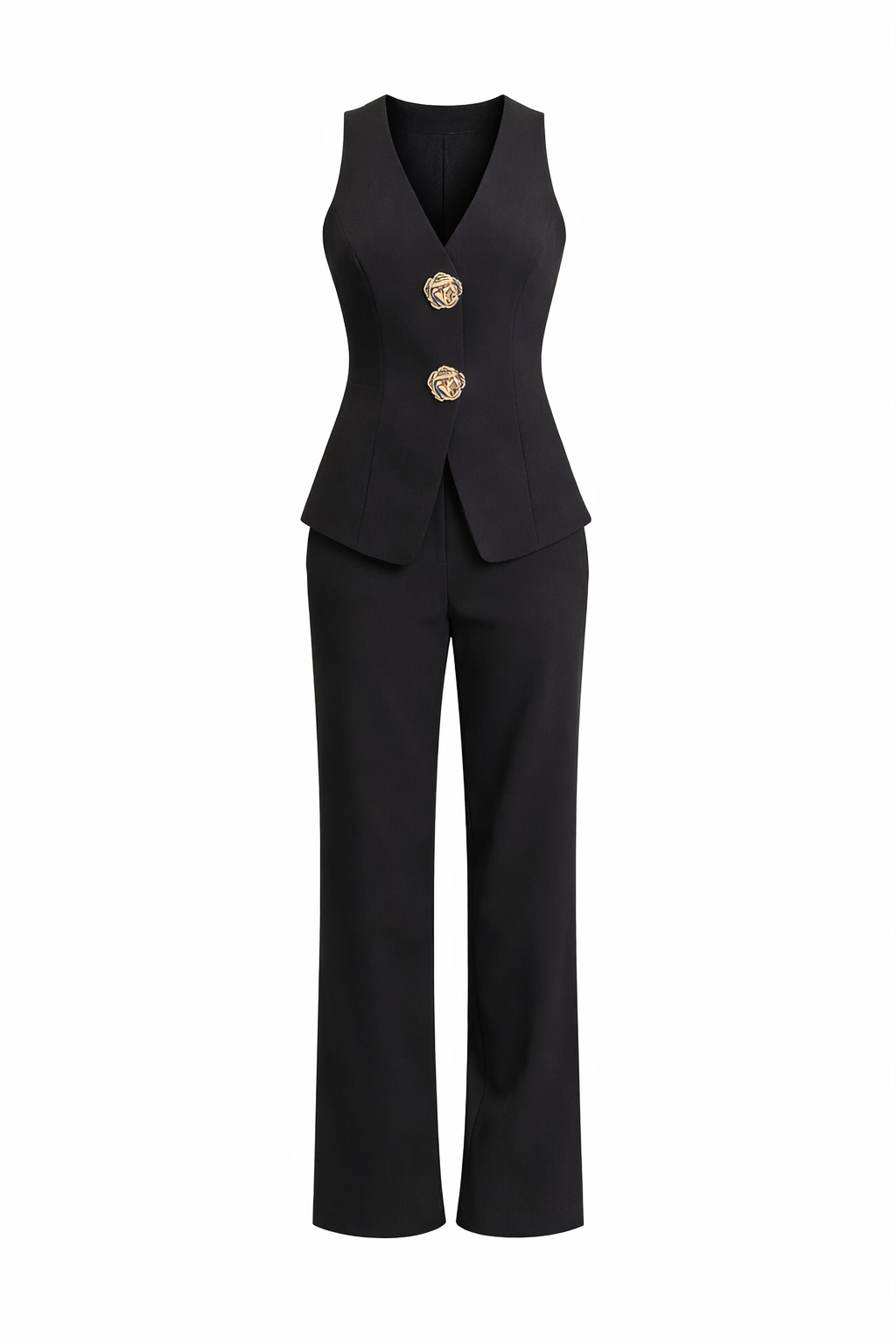 Flor Button Pant set