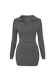 Cassie Ribbed Dress (Grey)