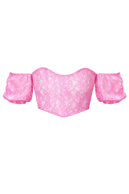 Leanne Laced Top (Pink)