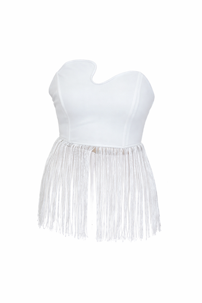 Fringe White Top