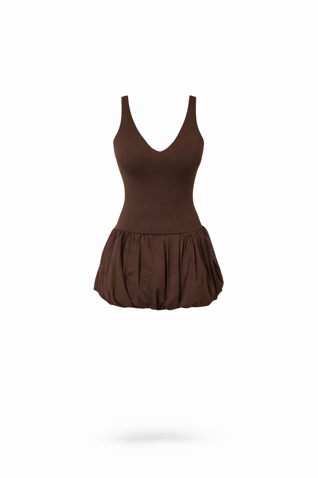 Natalie Mini Dress (Brown)